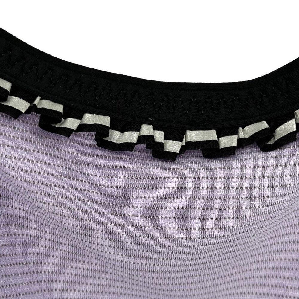 Lululemon Run Team Spirit Tech Short Sleeve Top Lilac‎ Deep Coal Size 8 - Picture 10 of 10